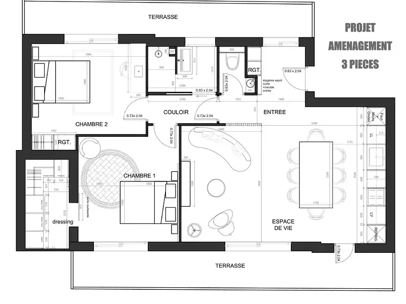 Appartement, 65,41 m²