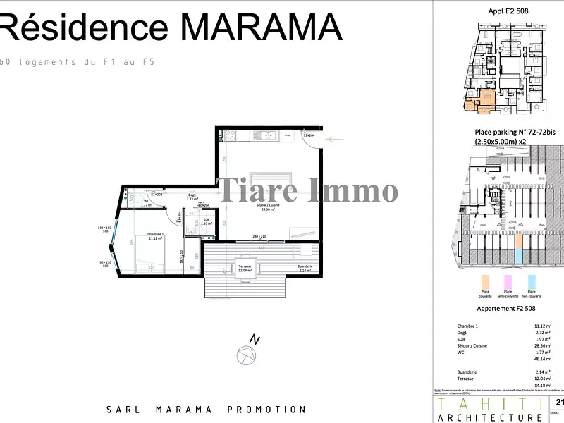 Appartement, 46,14 m²