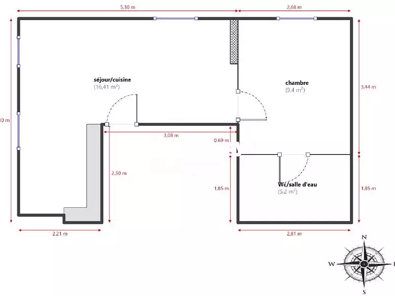 Appartement, 31,01 m²