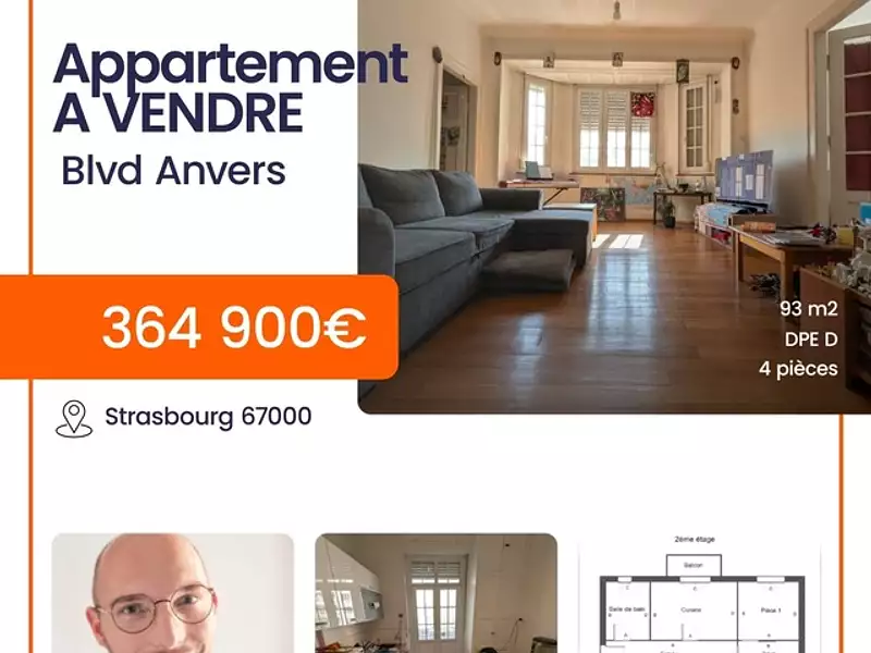 Appartement, 93 m²