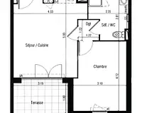 Appartement, 38,2 m²