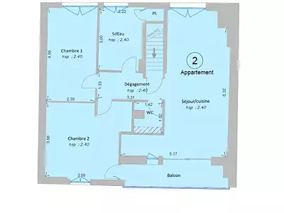 Appartement, 64 m²