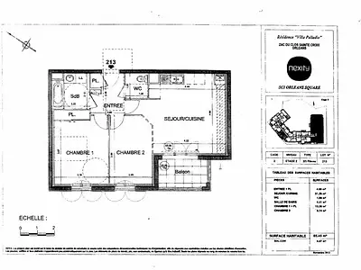 Appartement, 55 m²