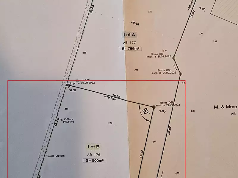 Terrain, 500 m²