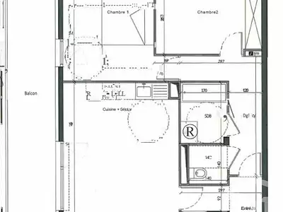 Appartement, 61,7 m²