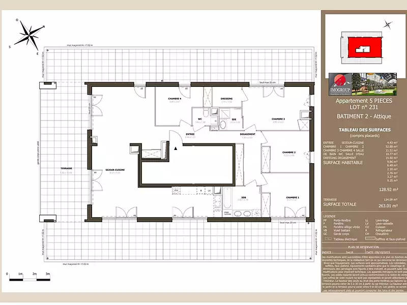 Appartement, 128,92 m²