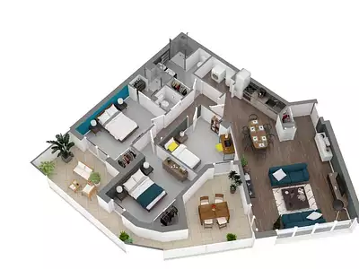 Appartement, 92,7 m²