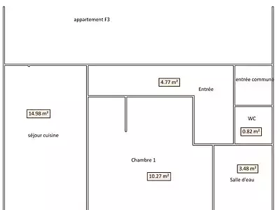 Appartement, 36 m²