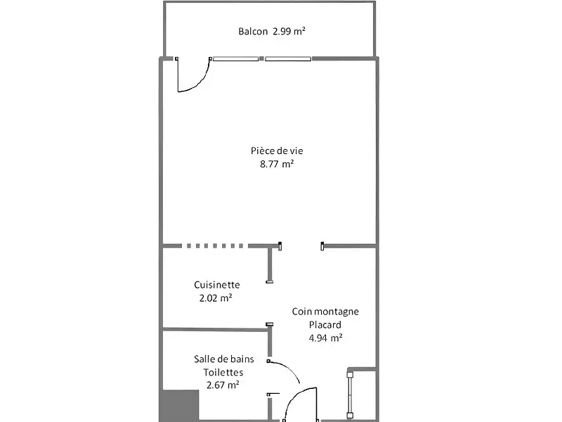 Appartement, 18,4 m²