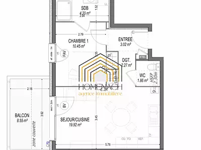 Appartement, 41,72 m²