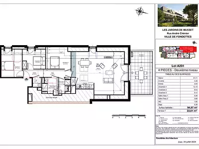 Appartement, 94,93 m²