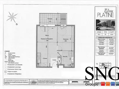 Appartement, 42,08 m²