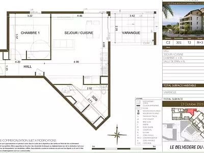 Appartement, 49,29 m²