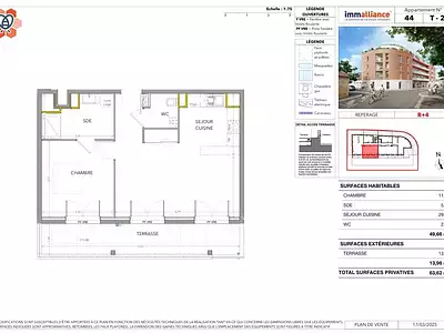 Appartement, 49,66 m²