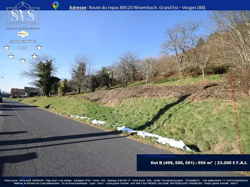 Terrain, 950 m²