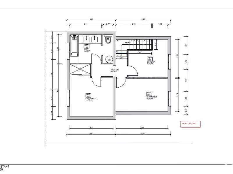 Immeuble, 124 m²