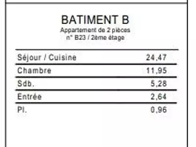 Appartement, 45 m²