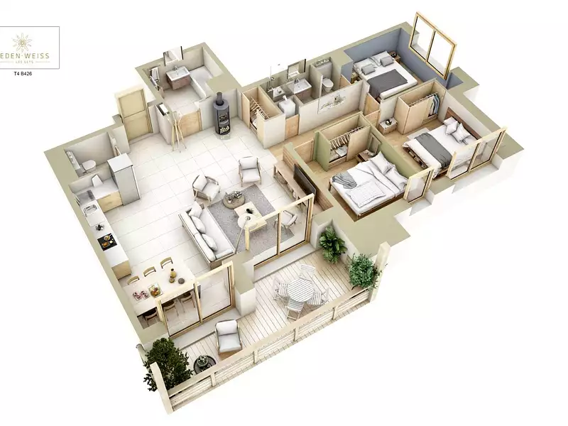 Appartement, 89,91 m²