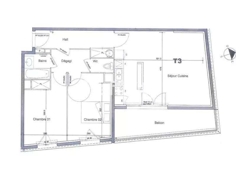 Appartement, 68 m²