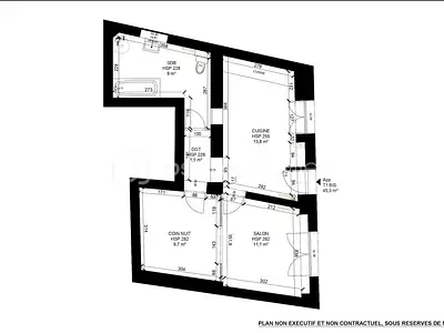Appartement, 45 m²