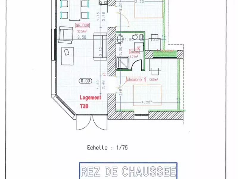Appartement, 62 m²
