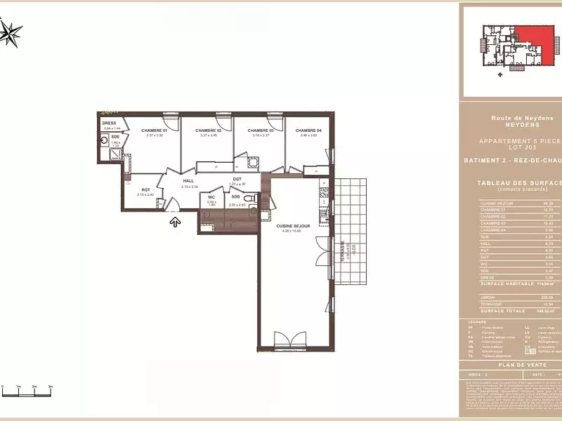 Appartement, 114,94 m²