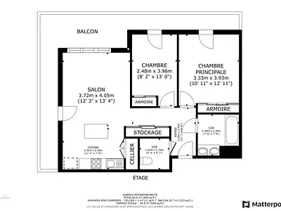 Appartement, 62 m²