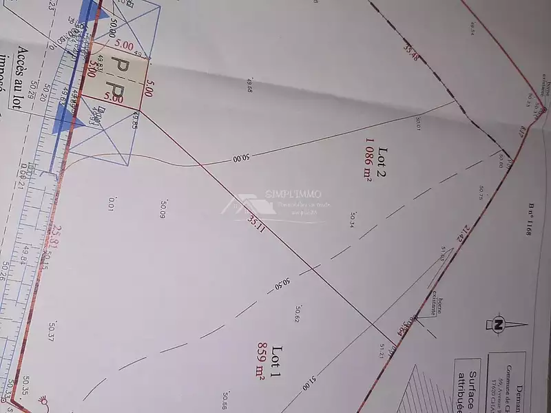 Terrain, 1 086 m²