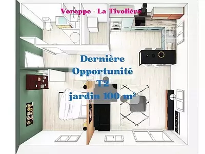 Appartement, 54,29 m²