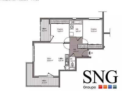 Appartement, 66,97 m²