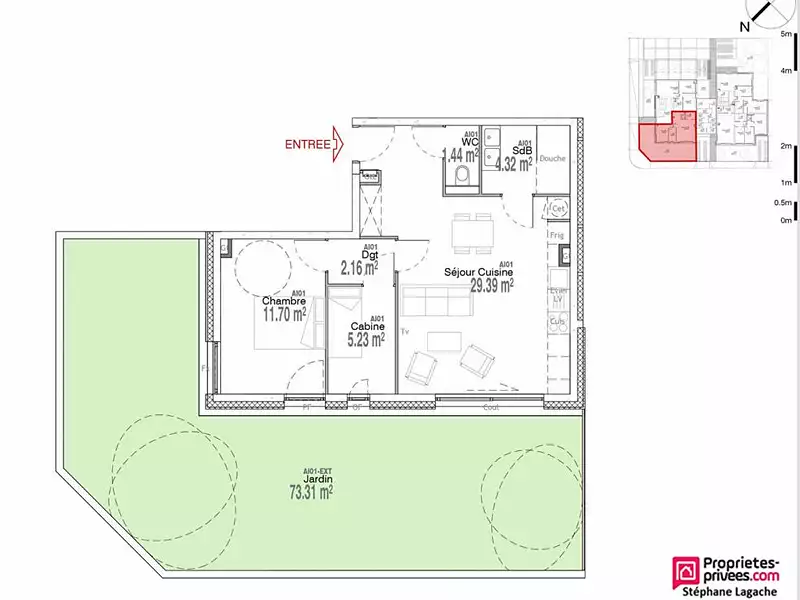Appartement, 54 m²