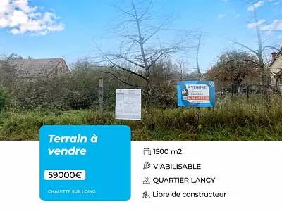 Terrain, 1 500 m²