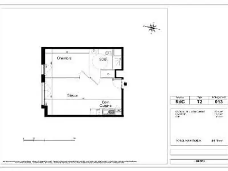Appartement, 46,1 m²