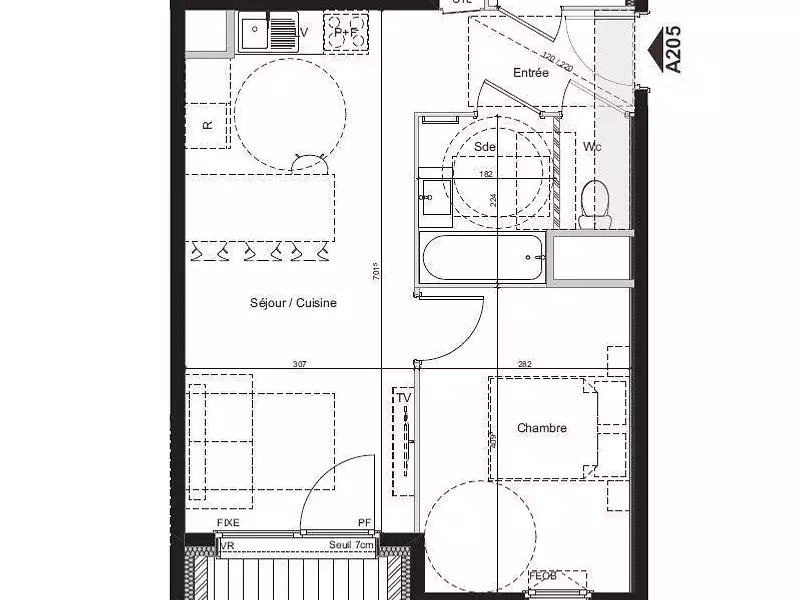 Appartement, 44,92 m²