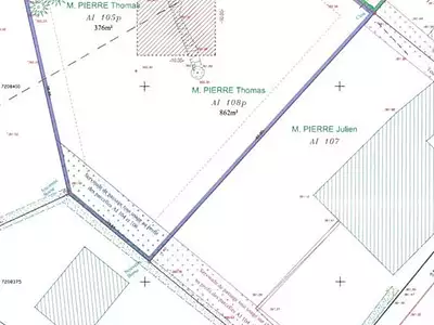 Terrain, 830 m²