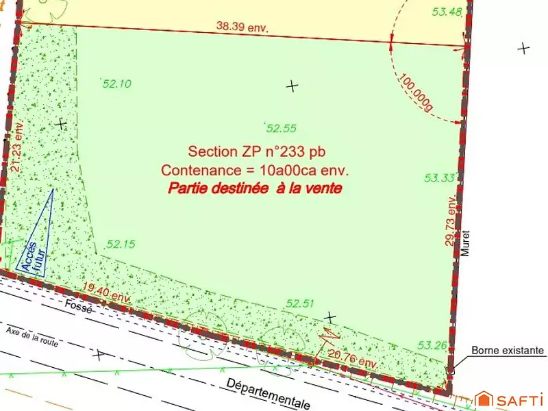 Terrain, 1 000 m²