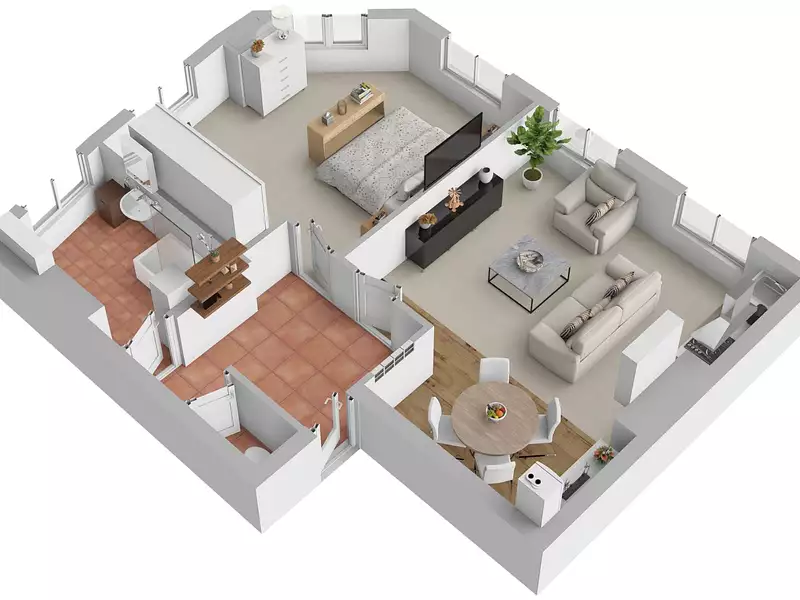 Appartement, 55 m²
