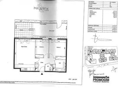 Appartement, 60 m²