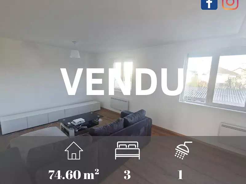 Appartement, 74,6 m²