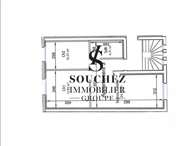 Appartement, 53 m²