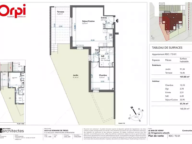 Appartement, 58 m²