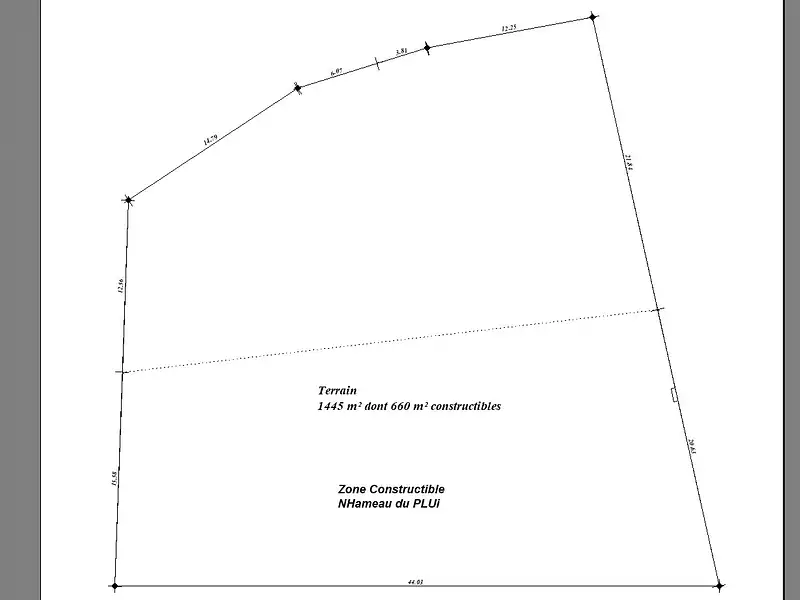 Terrain, 1 445 m²