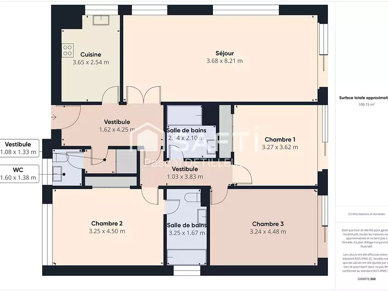 Appartement, 109 m²