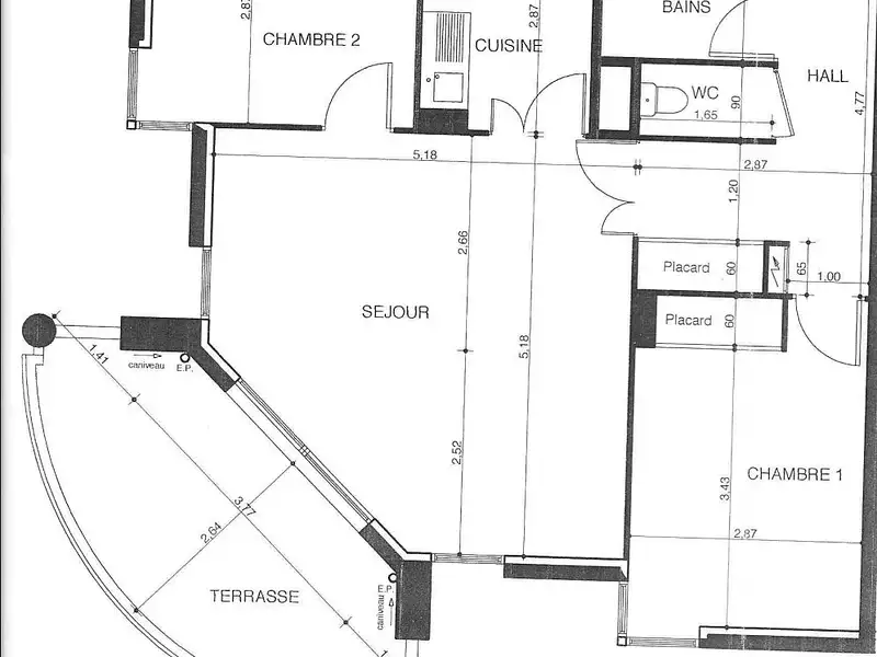 Appartement, 64,89 m²