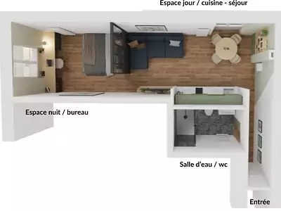 Appartement, 26,5 m²