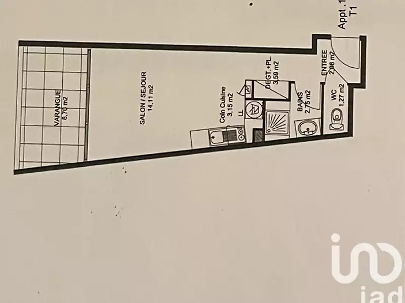 Appartement, 27 m²