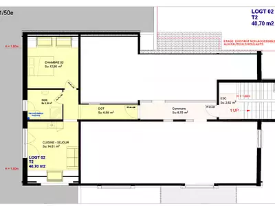 Appartement, 40,7 m²
