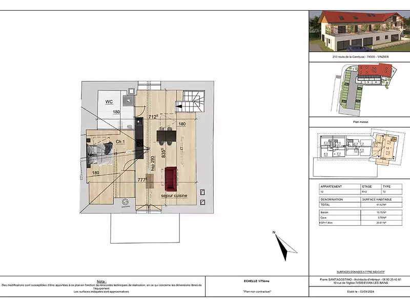 Appartement, 62,13 m²