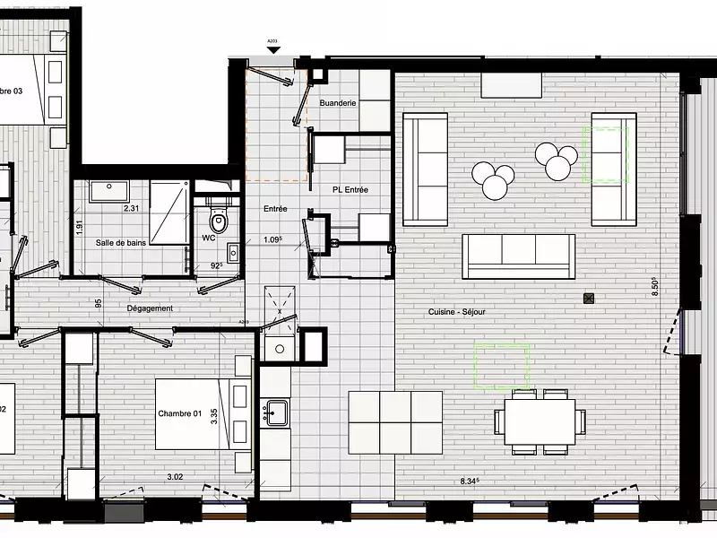 Appartement, 119,31 m²