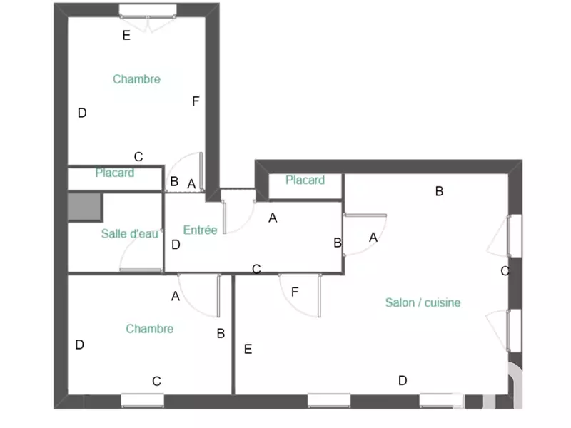 Appartement, 49 m²